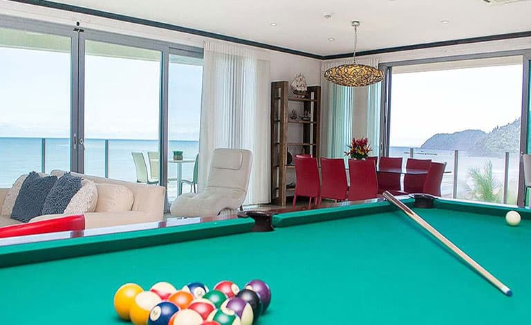 Pool table in condo rental