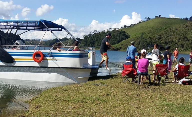 Boat party in Colombia