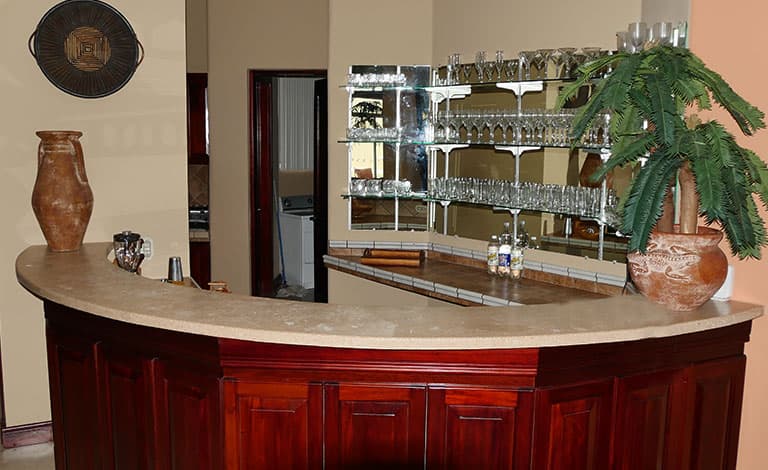 Pool table in Costa Rican mansion