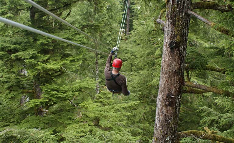 Ziplining in South America